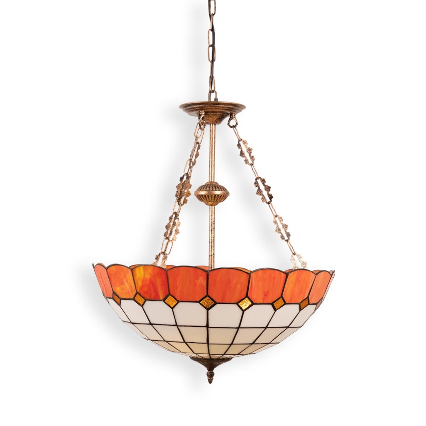 Brilagi - Tiffany glas-in-lood kroonluchter aan ketting SIENNA 3xE27/60W/230V Ø 50 cm