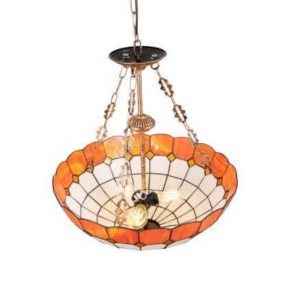 Brilagi - Tiffany glas-in-lood kroonluchter aan ketting SIENNA 3xE27/60W/230V Ø 50 cm