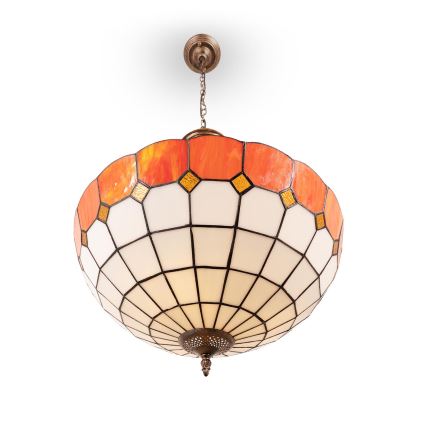 Brilagi - Tiffany glas-in-lood kroonluchter aan ketting SIENNA 3xE27/60W/230V Ø 50 cm
