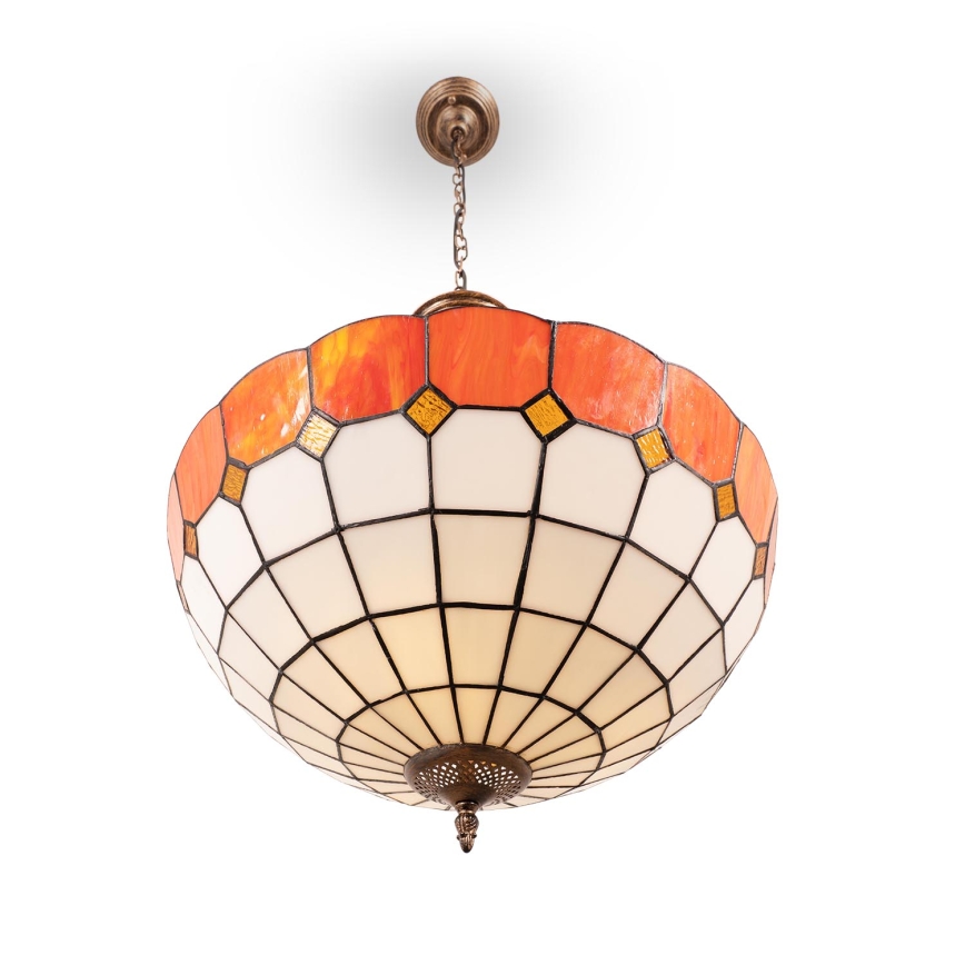 Brilagi - Tiffany glas-in-lood kroonluchter aan ketting SIENNA 3xE27/60W/230V Ø 50 cm