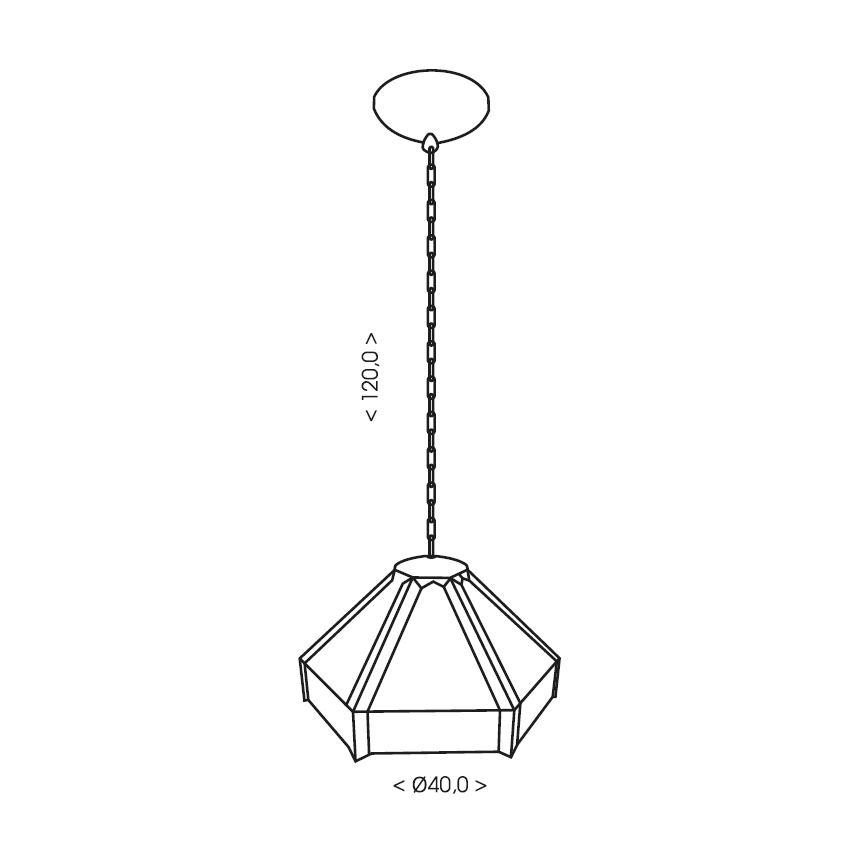 BRILAGI - Tiffany glas-in-lood kroonluchter met ketting EMERALD 1xE27/60W/230V Ø 40 cm