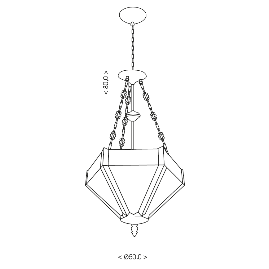 BRILAGI - Tiffany glas-in-lood kroonluchter met ketting EMERALD 3xE27/60W/230V Ø 50 cm