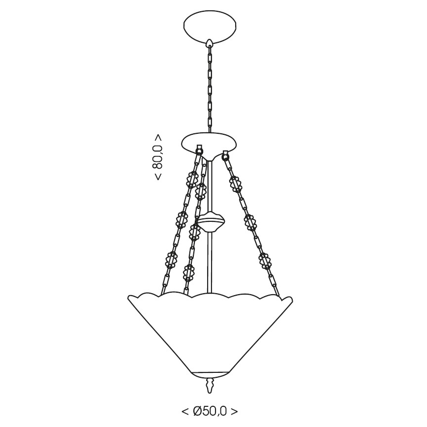 Brilagi - Tiffany glas-in-lood kroonluchter met ketting FOLIA 3xE27/60W/230V Ø 50 cm