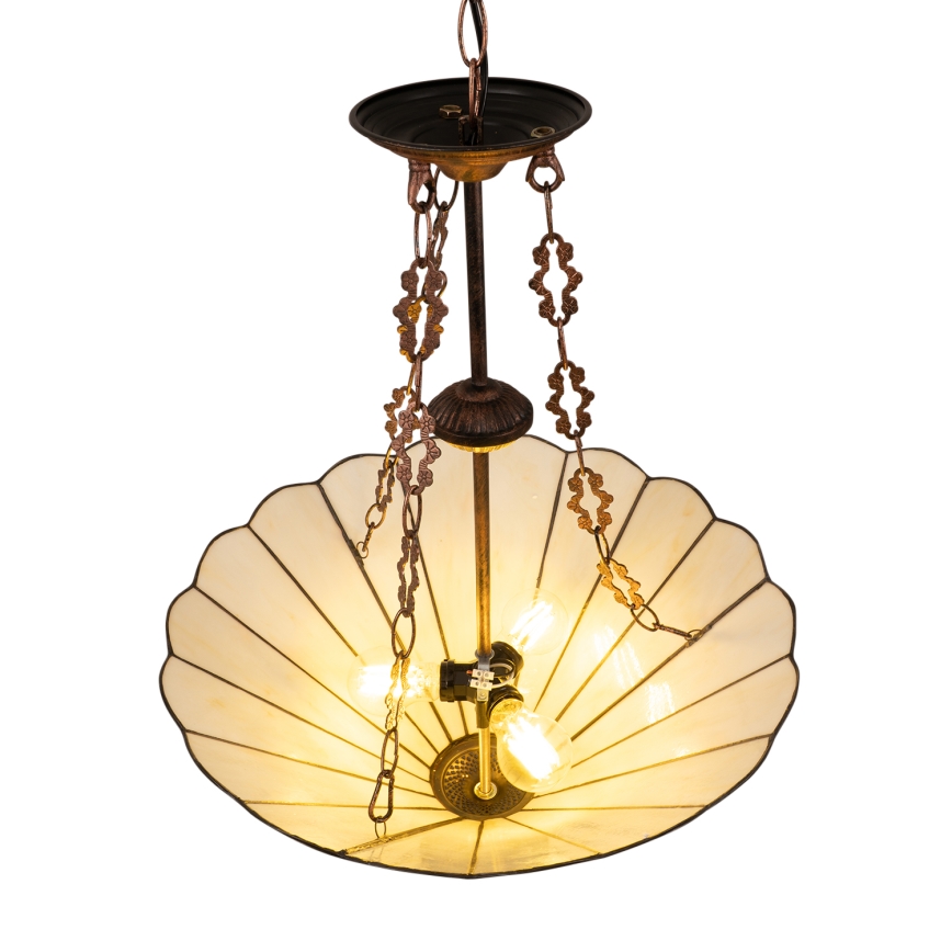 Brilagi - Tiffany glas-in-lood kroonluchter met ketting FOLIA 3xE27/60W/230V Ø 50 cm
