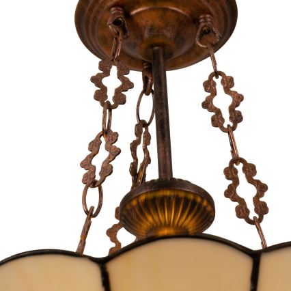 Brilagi - Tiffany glas-in-lood kroonluchter met ketting FOLIA 3xE27/60W/230V Ø 50 cm