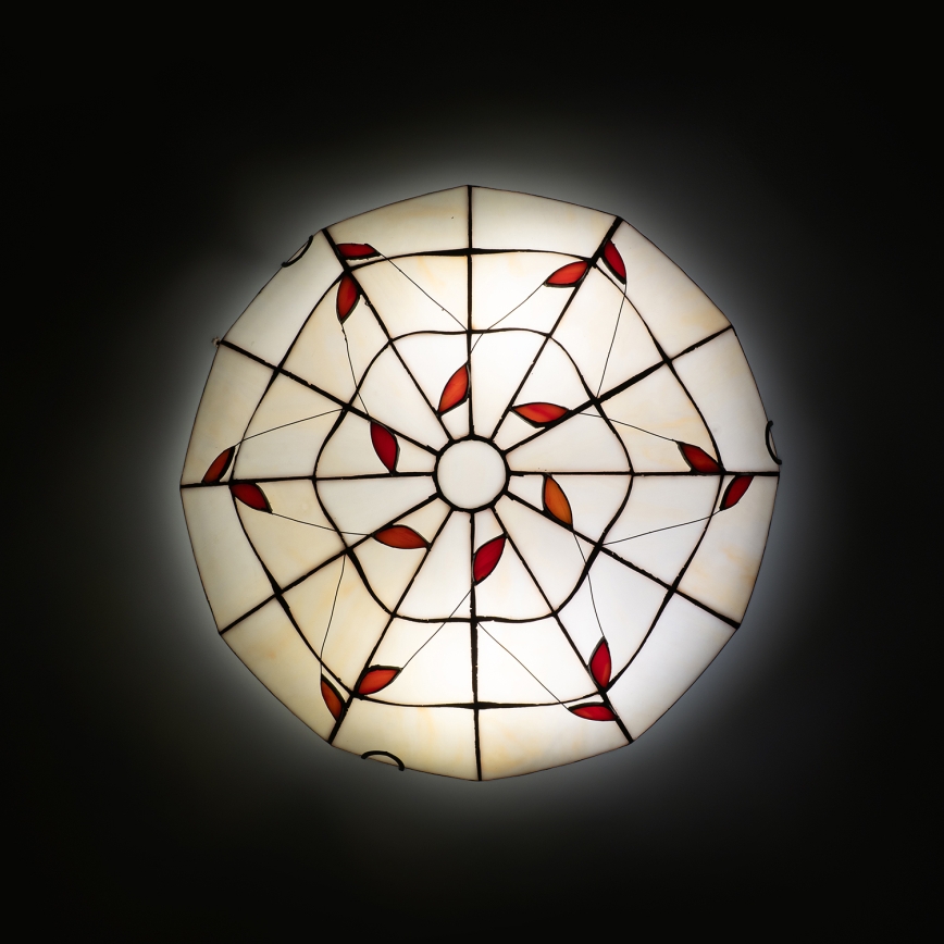 Brilagi - Tiffany glas-in-lood plafondlamp FOLIA 2xE27/60W/230V Ø 40 cm
