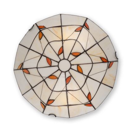 Brilagi - Tiffany glas-in-lood plafondlamp FOLIA 2xE27/60W/230V Ø 40 cm