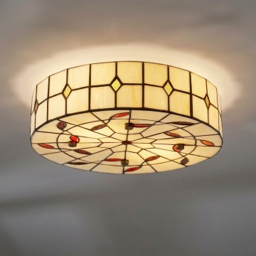 BRILAGI - Tiffany glas-in-lood plafondlamp FOLIA 2xE27/60W/230V Ø 40 cm