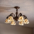 Brilagi - Tiffany glas-in-lood plafondlamp FOLIA 6xE27/60W/230V Ø 60 cm