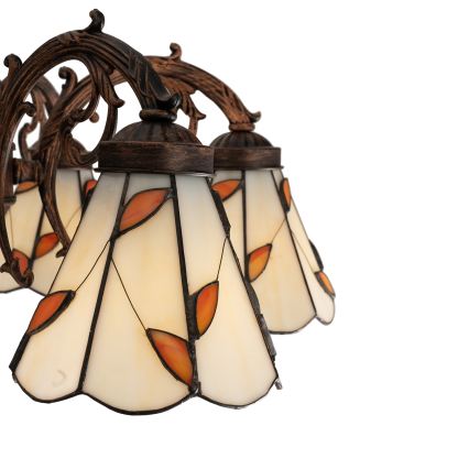 Brilagi - Tiffany glas-in-lood plafondlamp FOLIA 6xE27/60W/230V Ø 60 cm