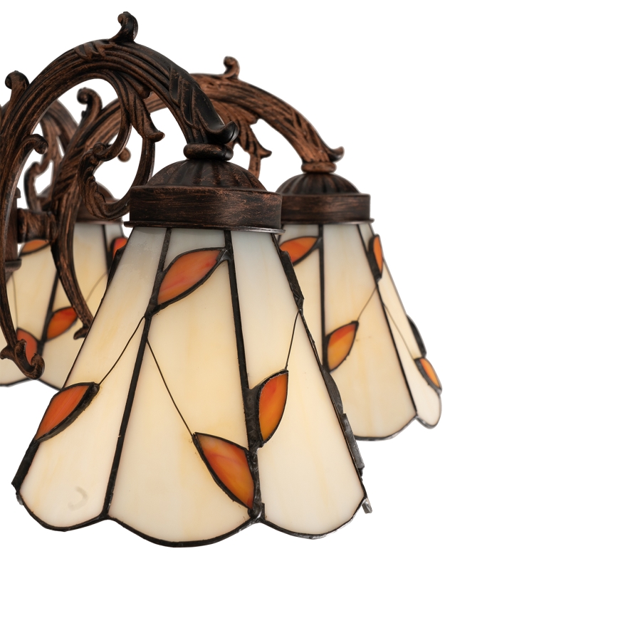 Brilagi - Tiffany glas-in-lood plafondlamp FOLIA 6xE27/60W/230V Ø 60 cm