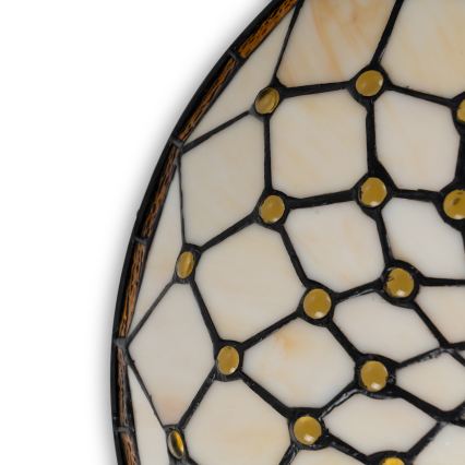Brilagi - Tiffany glas-in-lood plafondlamp ivoor 2xE27/60W/230V Ø 40 cm