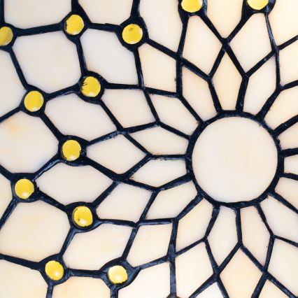Brilagi - Tiffany glas-in-lood plafondlamp ivoor 2xE27/60W/230V Ø 40 cm