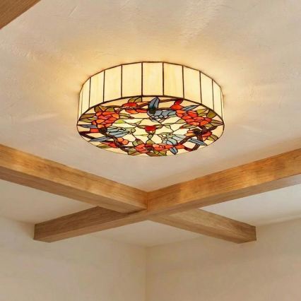 Brilagi - Tiffany glas-in-lood plafondlamp JUNGLE 3xE27/60W/230V Ø 40 cm