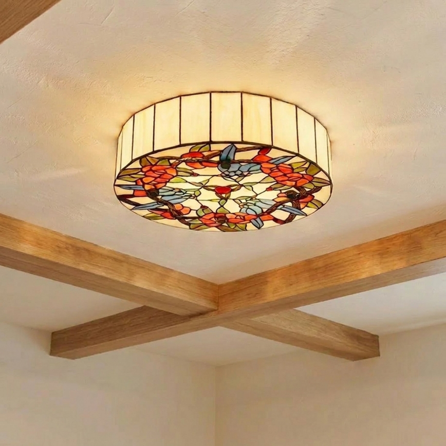 Brilagi - Tiffany glas-in-lood plafondlamp JUNGLE 3xE27/60W/230V Ø 40 cm