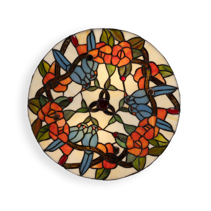 Brilagi - Tiffany glas-in-lood plafondlamp JUNGLE 3xE27/60W/230V Ø 40 cm
