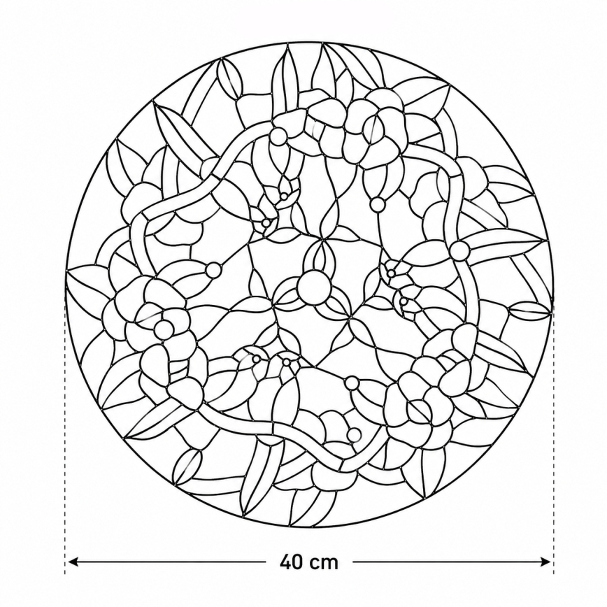 Brilagi - Tiffany glas-in-lood plafondlamp JUNGLE 3xE27/60W/230V Ø 40 cm