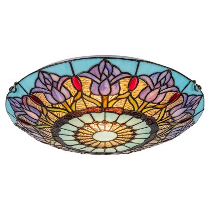 Brilagi - Tiffany glas-in-lood plafondlamp LORAS 2xE27/60W/230V