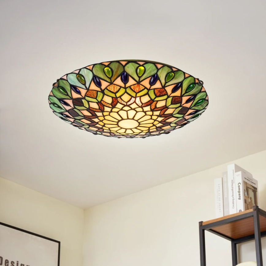 Brilagi - Tiffany glas-in-lood plafondlamp MARGARET 2xE27/60W/230V Ø 40 cm