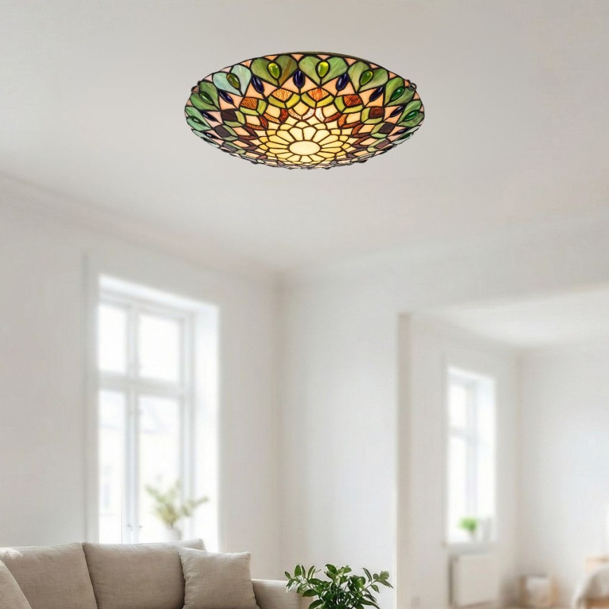 Brilagi - Tiffany glas-in-lood plafondlamp MARGARET 2xE27/60W/230V Ø 40 cm