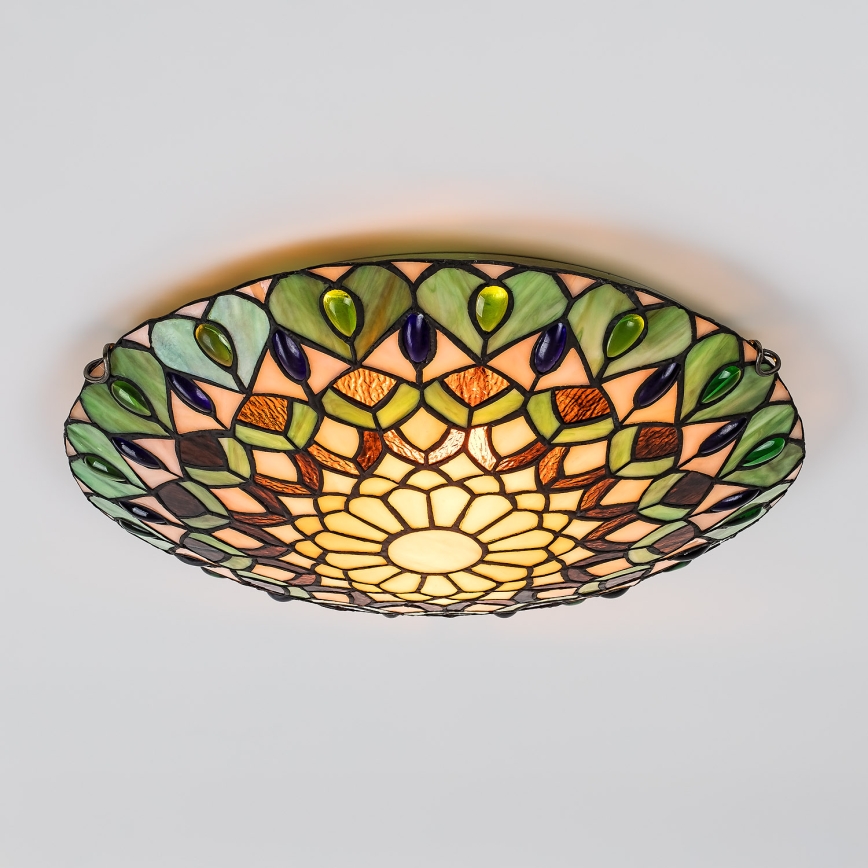 Brilagi - Tiffany glas-in-lood plafondlamp MARGARET 2xE27/60W/230V Ø 40 cm