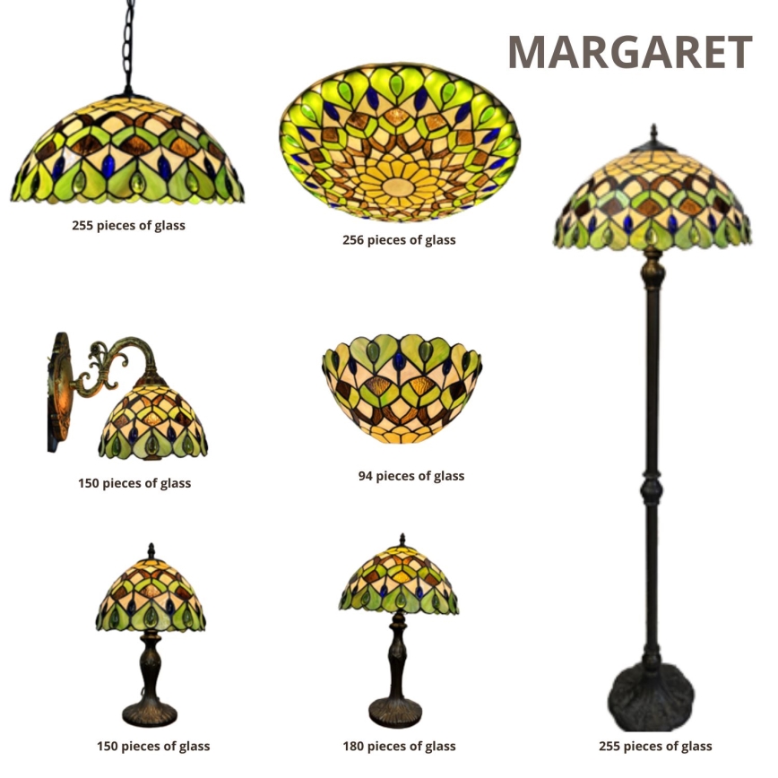 Brilagi - Tiffany glas-in-lood plafondlamp MARGARET 2xE27/60W/230V Ø 40 cm