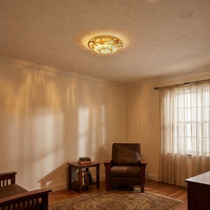 Brilagi - Tiffany glas-in-lood plafondlamp MIRABELLA 2xE27/60W/230V Ø 40 cm