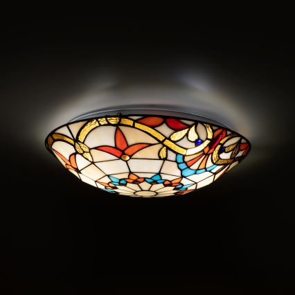 Brilagi - Tiffany glas-in-lood plafondlamp MIRABELLA 2xE27/60W/230V Ø 40 cm