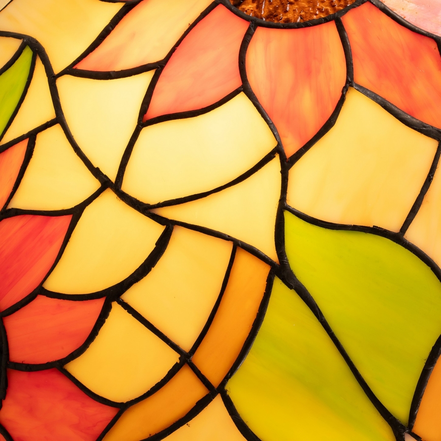 Brilagi - Tiffany glas-in-lood plafondlamp SUNFLOWER 2xE27/60W/230V Ø 40 cm