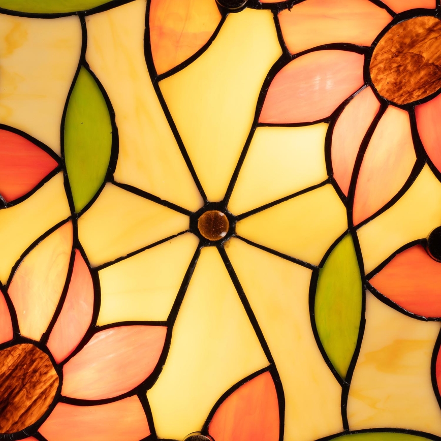 Brilagi - Tiffany glas-in-lood plafondlamp SUNFLOWER 3xE27/60W/230V Ø 40 cm
