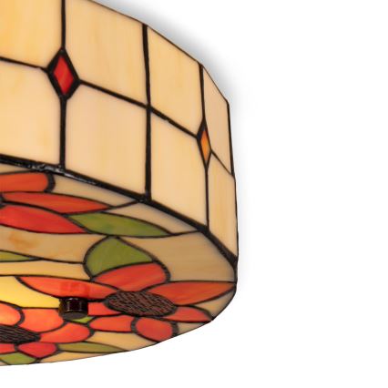 Brilagi - Tiffany glas-in-lood plafondlamp SUNFLOWER 3xE27/60W/230V Ø 40 cm
