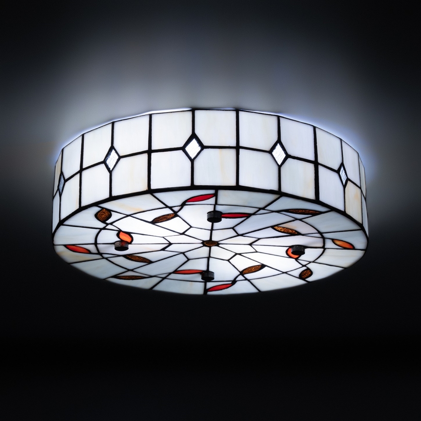 Brilagi - Tiffany glas-in-lood plafonnière FOLIA 3xE27/60W/230V pr. 40 cm