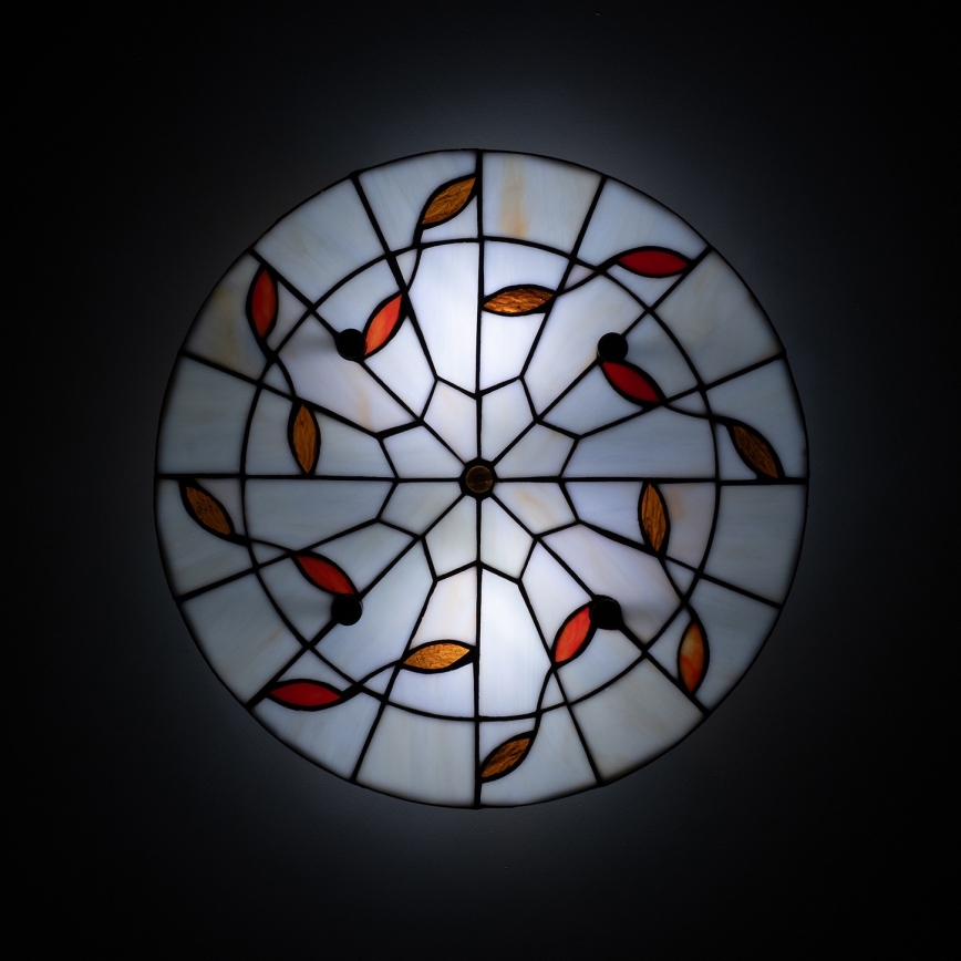 Brilagi - Tiffany glas-in-lood plafonnière FOLIA 3xE27/60W/230V pr. 40 cm