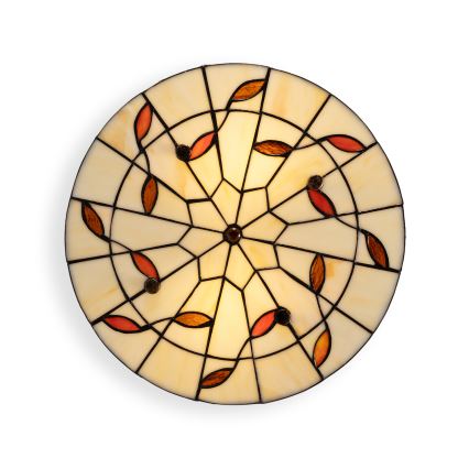 Brilagi - Tiffany glas-in-lood plafonnière FOLIA 3xE27/60W/230V pr. 40 cm