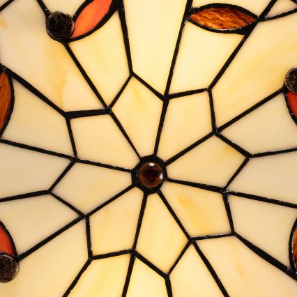 Brilagi - Tiffany glas-in-lood plafonnière FOLIA 3xE27/60W/230V pr. 40 cm
