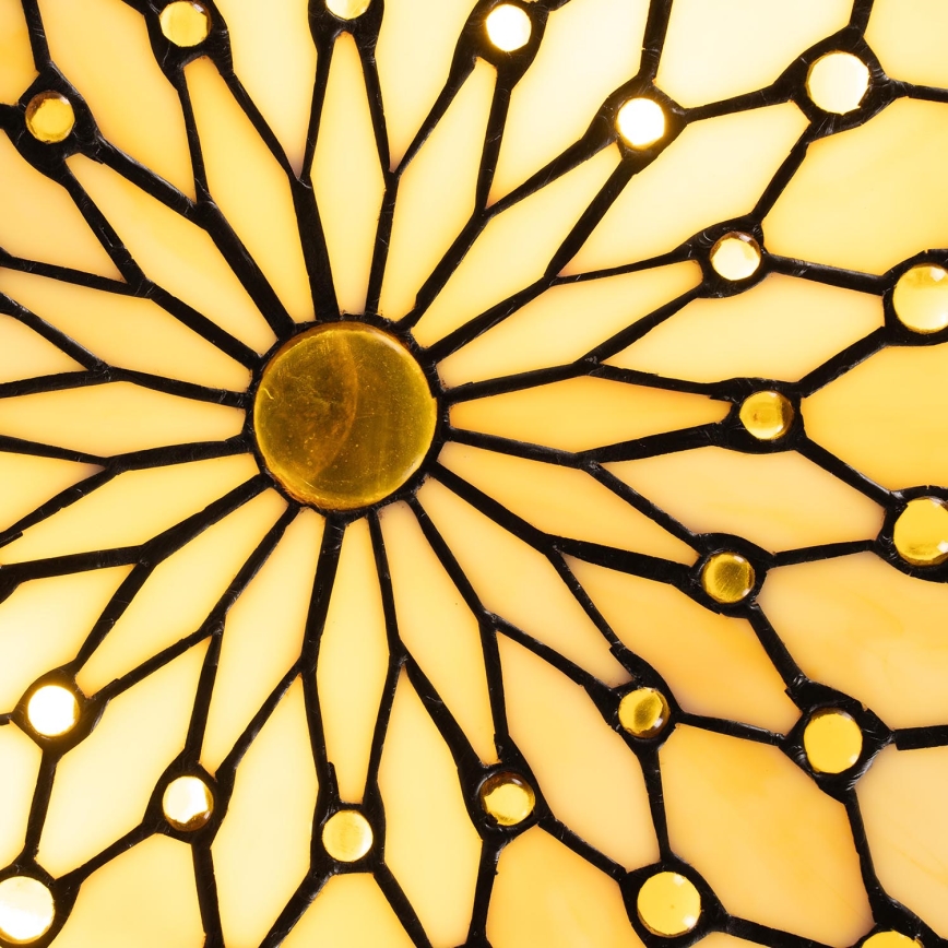 Brilagi - Tiffany glas-in-lood plafonnière IVORY 3xE27/60W/230V Ø 40 cm