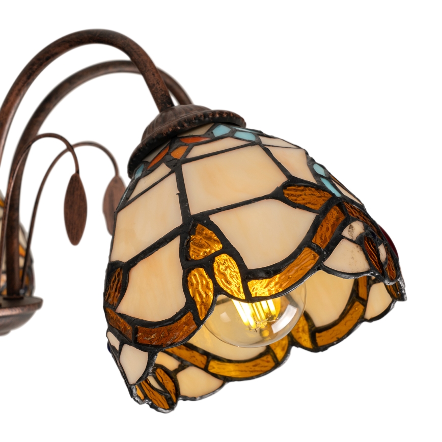 Brilagi - Tiffany glas-in-lood plafonnière MIRABELLA 5xE27/60W/230V Ø 60 cm