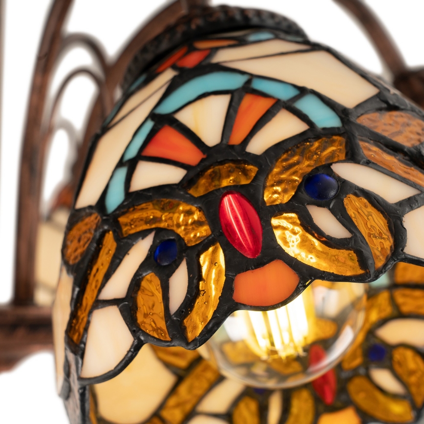 Brilagi - Tiffany glas-in-lood plafonnière MIRABELLA 8xE27/60W/230V Ø 68 cm