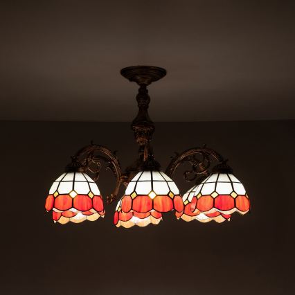 Brilagi - Tiffany glas-in-lood plafonnière SIENNA 6xE27/60W/230V Ø 60 cm