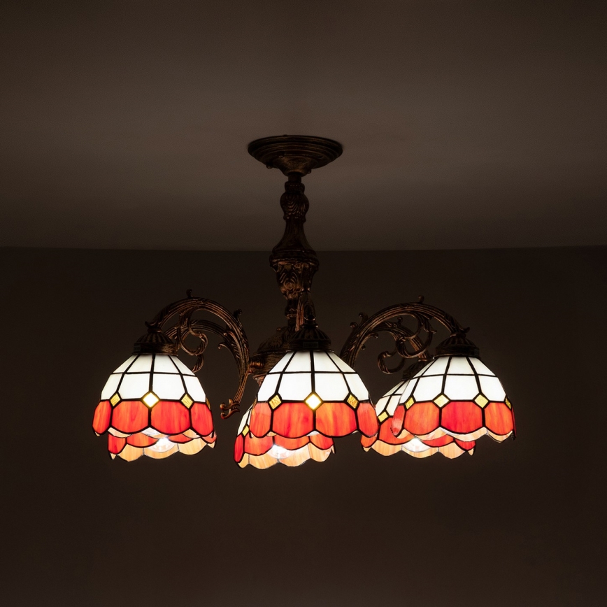 Brilagi - Tiffany glas-in-lood plafonnière SIENNA 6xE27/60W/230V Ø 60 cm
