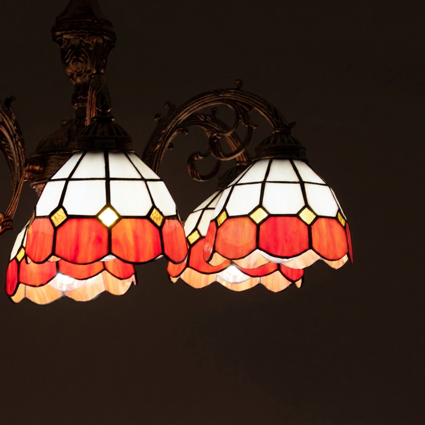 Brilagi - Tiffany glas-in-lood plafonnière SIENNA 6xE27/60W/230V Ø 60 cm