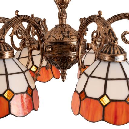 Brilagi - Tiffany glas-in-lood plafonnière SIENNA 6xE27/60W/230V Ø 60 cm