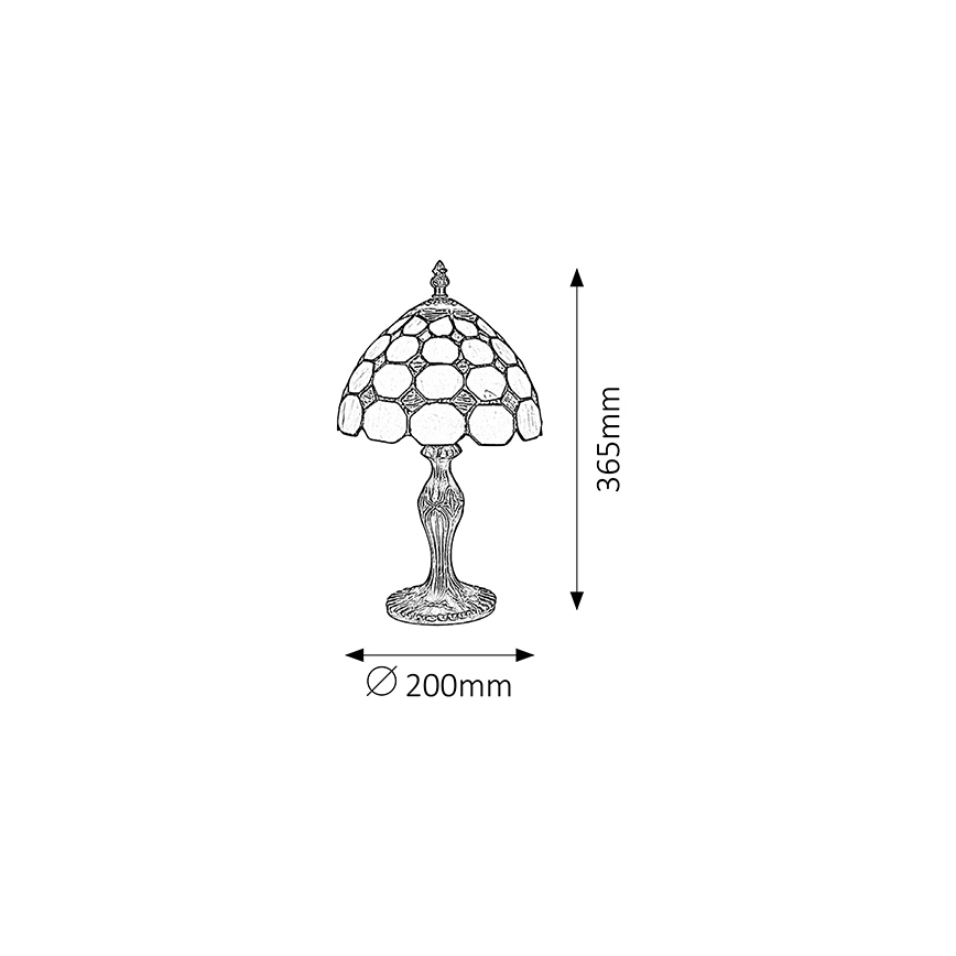 Brilagi - Tiffany glas-in-lood tafellamp DORAN 1xE14/40W/230V