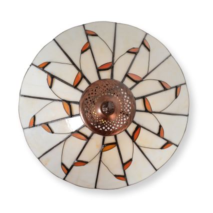 Brilagi - Tiffany glas-in-lood tafellamp FOLIA 2xE27/60W/230V