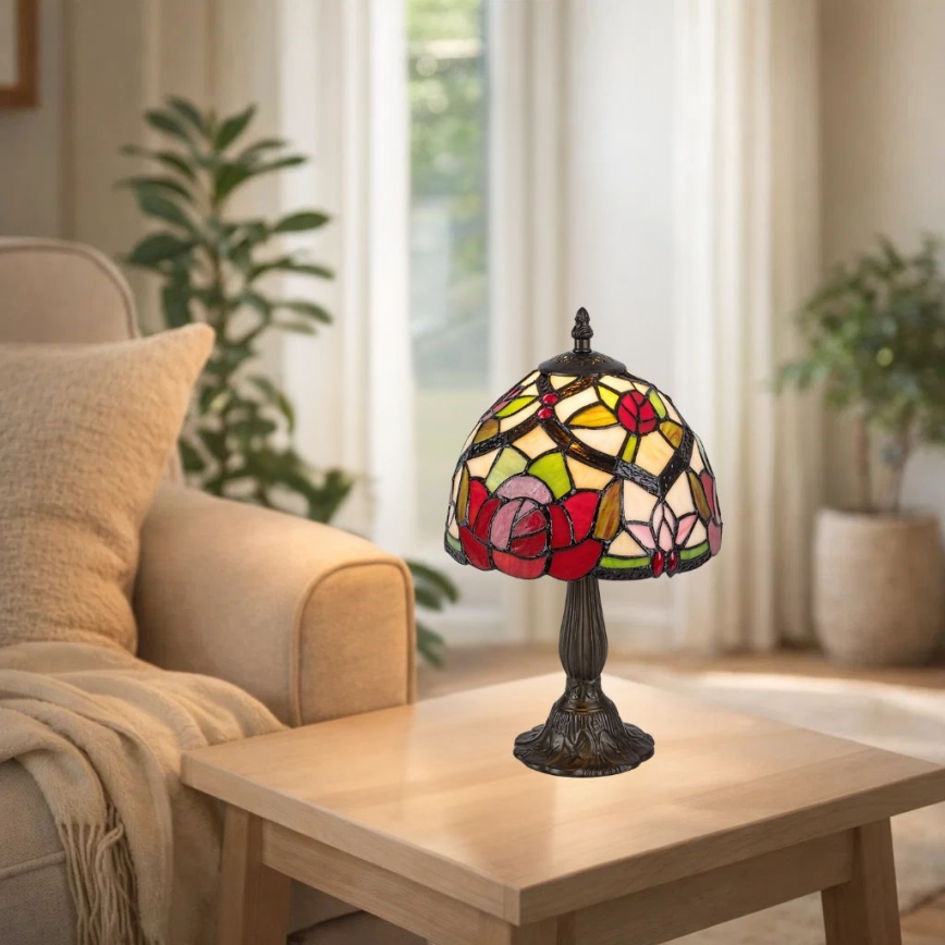 Brilagi - Tiffany glas-in-lood tafellamp GARLAN 1xE14/40W/230V