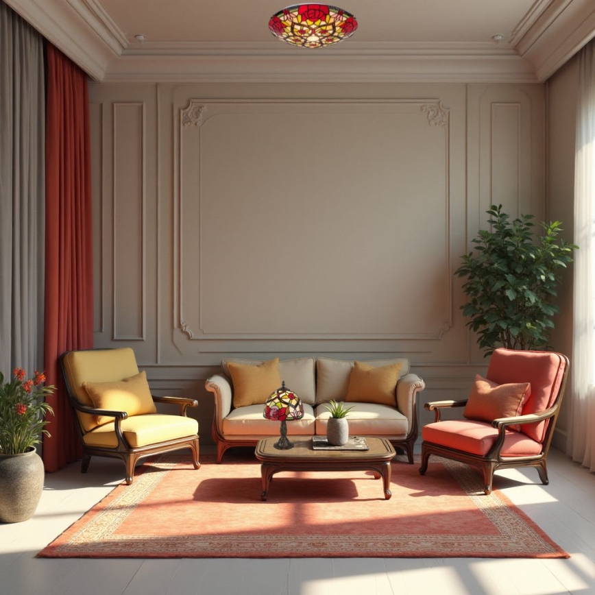 Brilagi - Tiffany glas-in-lood tafellamp GARLAN 1xE14/40W/230V