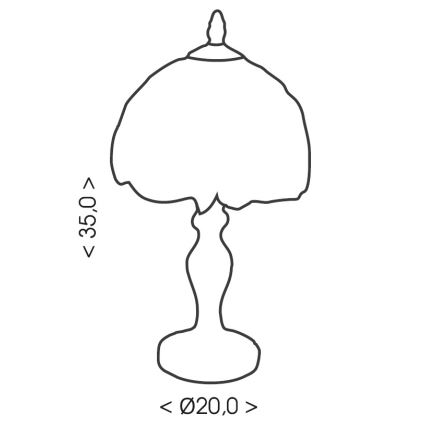 Brilagi - Tiffany glas-in-lood tafellamp IVOOR 1xE27/60W/230V