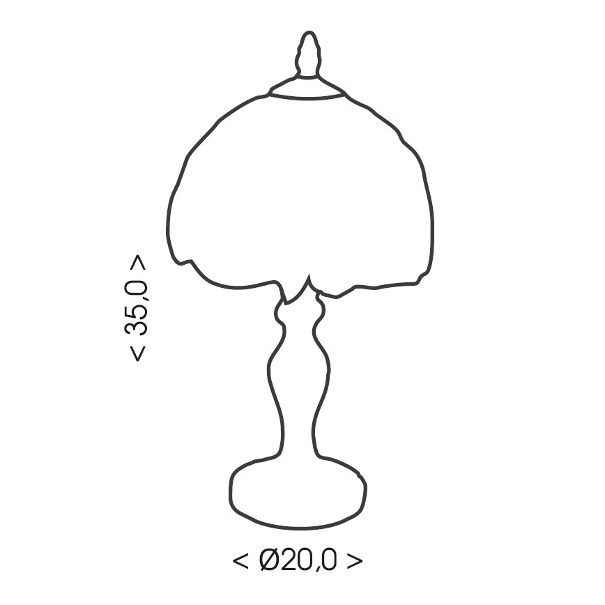Brilagi - Tiffany glas-in-lood tafellamp IVOOR 1xE27/60W/230V