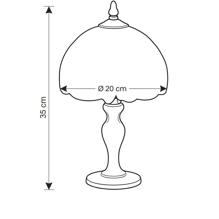 BRILAGI - Tiffany glas-in-lood tafellamp IVORY 1xE27/60W/230V