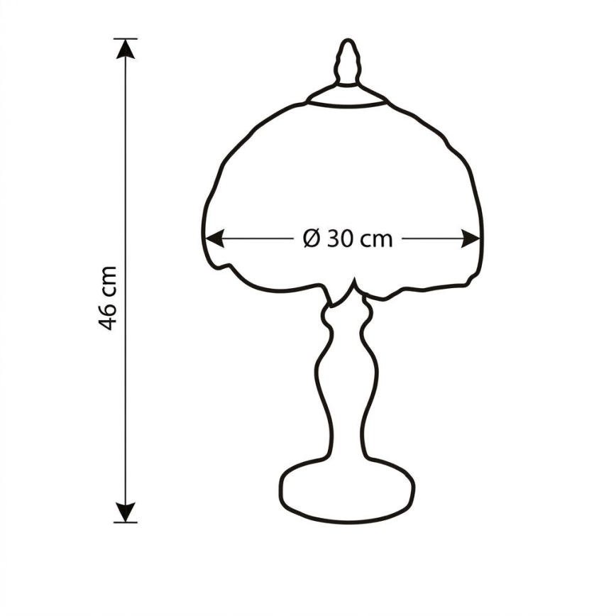 BRILAGI - Tiffany glas-in-lood tafellamp IVORY SMOOTH 1xE27/60W/230V